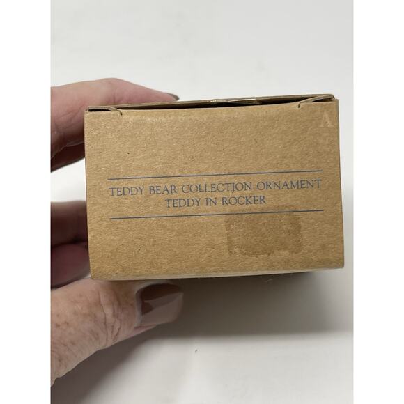 Avon Gift Collection New in Box Teddy Bear on Rocker Christmas Ordainment - Picture 3 of 5